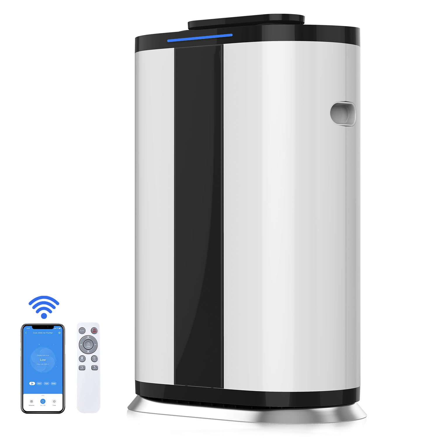 Tabletop Air Purifier with H13 HEPA filter Cleaner/Odor Remover Large Room3Stage 