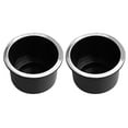 thumbnail image 5 of QIFULL 2Pcs Black Plastic Cup Holder Inserts Recessed Design for Car Truck Golf Cart and Camper, 5 of 8