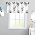 thumbnail image 3 of Retro Floral Kitchen Valances for Windows, Smooth Textured Rod Pocket Valance Solid Window Treatment for Living Room, 1 Panel, 52 Inch Wide by 18 Inch Long, 3 of 6
