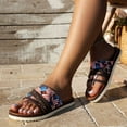 thumbnail image 1 of Mefallenssiah Women'S New foreign Trade Plus-Size Retro Strap Patchwork Color Clip toe Miter Beach Slippers, 1 of 8