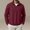 Wine, variant on WIZUTIZ Men's Solid Color Half Zip Stand Collar Sweatshirt Long Sleeve Casual Sports Top Winter