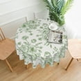 thumbnail image 2 of Spring Sage Green Floral Tablecloth Round 70 x 70 Inch Chioniserie Flowers Table Cloth Polyester Fabric Vintage Farmhouse Table Cover for Kitchen Party Dining Picnic Outdoor Decor, 2 of 6