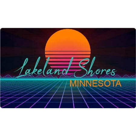 

Lakeland Shores Minnesota 4 X 2.25-Inch Fridge Magnet Retro Neon Design