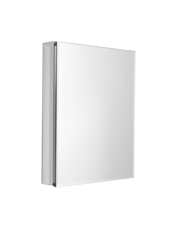 Designer Series by Zenith Aluminum Beveled Mirror Medicine Cabinet, 24 x 30 in., Frameless