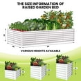thumbnail image 2 of BeesClover Galvanized Raised Garden Bed, Large Outdoor Planter Box with Open Base & Safety Edge, Rustproof Steel for Vegetables, Flowers, Herbs, 2 of 9