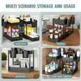 thumbnail image 5 of KRKZ 2-Pack Pull-Out Metal Organizers - Black Under Sink Storage Bins, 17x9x3in for Kitchen/Bathroom Cabinets, 5 of 10