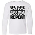 thumbnail image 3 of Inktastic Eat, Sleep, Krav Maga, Repeat Long Sleeve Youth T-Shirt, 3 of 5