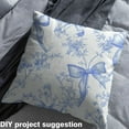 thumbnail image 2 of Homewish Vintage Blue Bowknot Fabric by the Yard 1 Yard for Girls, French Style Flower Room Decor Fabric by the Yard, Cartoon Bow Sewing Fabric, Microfiber Bedroom Decor, 2 of 6
