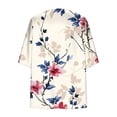 thumbnail image 4 of Htigea Women's Chiffon Cardigans Fashion Print 3/4 Sleeve Thin Lightweight Cardigan Tops Open Front Cardigans White,S, 4 of 5