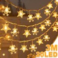 thumbnail image 2 of Guirnalda de luces LED con forma de copo de nieve para árbol de Navidad, decoración para árbol de Navidad, guirnaldas de luces de hadas, adornos colgantes para fiesta en casa, Año Nuevo 2024, 2 of 5