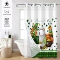 thumbnail image 2 of Mizhona St.Patrick's Day No Hook Shower Curtains with Snap in Liner，Gnomes Hookless Bath Curtain,71"× 83", 2 of 6