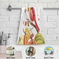 thumbnail image 5 of Autumn Red Bird Pumpkin Hand Towels 2 PCS, Christmas Kitchen Towel Ultra Soft and Highly Absorbent,Decorative Fingertip Face Towel for Bathroom Hotel, 28.3"x 14.4", 5 of 6