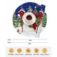 thumbnail image 6 of 15 Inch Round Placemats Set of 6, Navy Blue Snowman Christmas Non Slip Heat Insulation PP Table Mats, Green Xmas Tree Snowflake Winter Washable Place Mats for Kitchen Dining Party Table Decor, 6 of 7