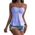thumbnail image 1 of Women's Cute Ruffled Removable Straps Camisole Top, 1 of 4