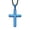 Blue, variant on Stainless Steel Cross Necklace for Men, Religious Fashion Jewelry Gifts 24 In