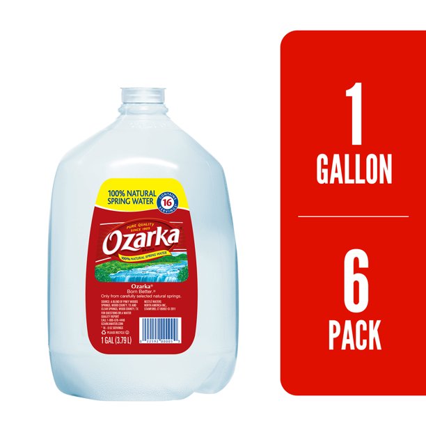 OZARKA Brand 100 Natural Spring Water, 1gallon plastic jugs (Pack of