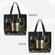 thumbnail image 2 of Fotbe Two Bottles Of Red And White Wine Bolsa Tote con Estampado para Mujer, Bolsos con Cremallera, Bolsa de Hombro Casual de Gran Capacidad con Bolsillos Internos, 2 of 7