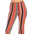thumbnail image 5 of MOA Collection Women's High Waisted Print Soft Stretch Palazzo Flare Pants Leggings Pants, 5 of 6