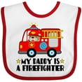 thumbnail image 3 of Inktastic Fireman Daddy is a Firefighter Boys or Girls Baby Bib, 3 of 4