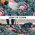 thumbnail image 5 of Pink Flamingo Outdoor Rug for Patio/Deck/Porch, Non-Slip Large Area Rug 3 x 5 Ft, Summer Watercolor Tropical Green Palm Leaves Indoor Outdoor Rugs Washable Area Rugs, Camping Rug Carpet Runner, 5 of 8