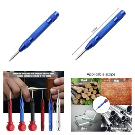 

Long-lasting durable and reliable black woodwork center marking tool: Ensuring precise accuracy with its innovative spring-loaded design ideal for dependable hole starting in woodworki