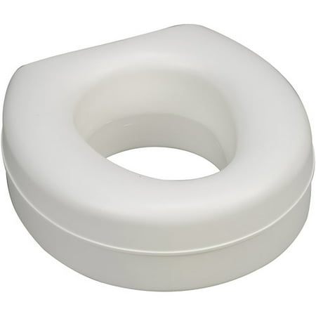 HealthSmart Deluxe Plastic Toilet Seat Riser, White