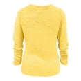 thumbnail image 4 of HCURIBAD Soft Sweaters for Women Fuzzy Sweater for Women Cowl Neck Long Sleeve Sweaters Women's Fashionable Loose Fuzzy Jumper Sweater Pullovers, Mohair Sweater for Women Yellow 5XL, 4 of 6