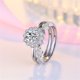 thumbnail image 4 of HomeKingdee Adjustable Moissanite Snowflake Rings Set (2 Pcs) - Fashionable Zircon and Copper Engagement Rings for Women, Perfect for Parties, Dates and Gifts, 4 of 5