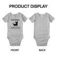 thumbnail image 3 of Warning: Protected by A Cardigan Welsh Corgi Dog Funny Baby Rompers Baby Clothes (Gray,0-3 Months), 3 of 5