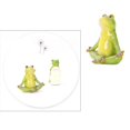 thumbnail image 3 of Resina creativa 3D artesanía Rana estatuils y estatua animales escultura Decoración Oficina escritorio decoración por ordenador regalos para Los 8x6x13CM perfecl Figuras de rana de resina, 3 of 7