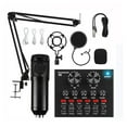 thumbnail image 1 of Professional Audio V8 Sound Card Set Mic Studio Condenser Microphone For Podcast Recording Live Streaming, 1 of 6