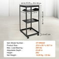thumbnail image 6 of Choco Moon 20U Open Frame Server Rack, Versatile 15-40" Depth, Freestanding/Wall Mount IT Rack, 4 Post AV Caster Shelf, Supports Full Range of Networking, Router, Modem & AV Gear, 6 of 11
