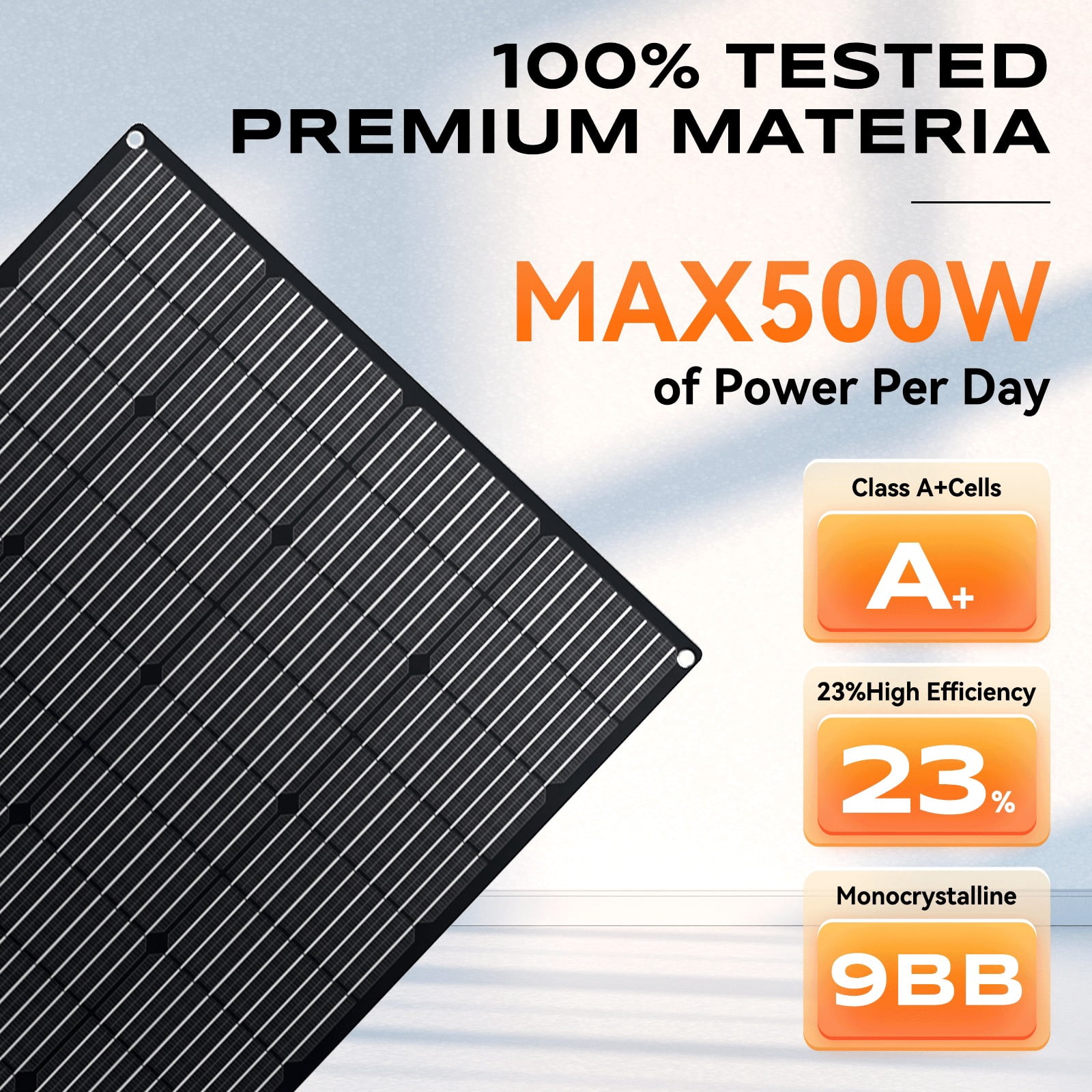 12V 200W Portable Flexible Solar Panel Mono Power RV Camping Home Boat Off-Grid