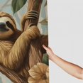 thumbnail image 3 of Autua Sloth Tree Branch Flowers Shower Curtain Decoration Washable with Hooks 69"x72, 3 of 7