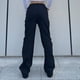 thumbnail image 3 of Pantalones de mujer de moda Pantalones de estilo crock de moda Pantalones con cremallera y bolsillo Pantalones rectos sueltos de calle moda, 3 of 6