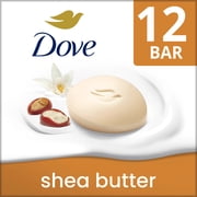 Dove Beauty Bar Soap For Nourished, Radiant Skin, Shea Butter, Enriches Skin, 3.75 oz 12 Bars