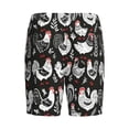 thumbnail image 2 of Lsque Laying Hens And Roosters Mens Sleep Pajama Shorts,Short Pajama Pants, Cotton Ultra-Soft Knit-3X-Large, 2 of 9