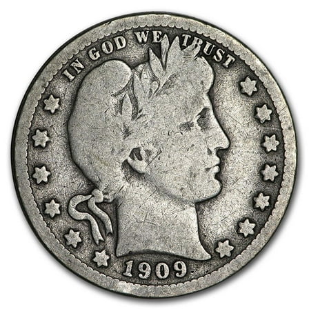 1909-O Barber Quarter VG