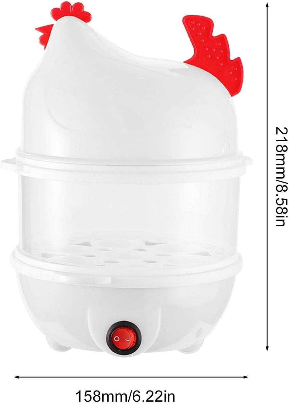 Egg Cooker - 7-Hole Electric Double Layer Chicken | Rapid Egg Cooker Cooking Steamer - for Home Restaurant Apartment Dorm Hotel Corn Bun Sweet Potato Milk