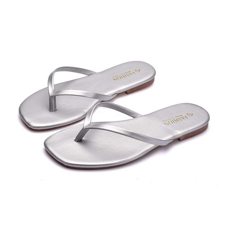 

Womens Summer Ladies Solid Color Flip Flops Fashion Flip Flops Beach Casual Slippers Open Toe Slide Sandals Comfortable Flats Flip-Flops Sandal Casual Platforms Wedge Sandals Heeled Sandals A10