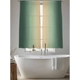 thumbnail image 5 of Green Ombre Sheer Curtains 72 Inch Length 2 Panels Set Window Treatments, Modern Yellow Gradient Farmhouse Art Rod Pocket Semi Curtains for Living Room/Bedroom/Kitchen Décor, 104"W x 72"L, 5 of 7