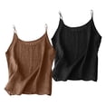 thumbnail image 3 of Women's Cotton Linen Spaghetti Strap Tank Top Loose Fit Sleeveless Summer, 3 of 5