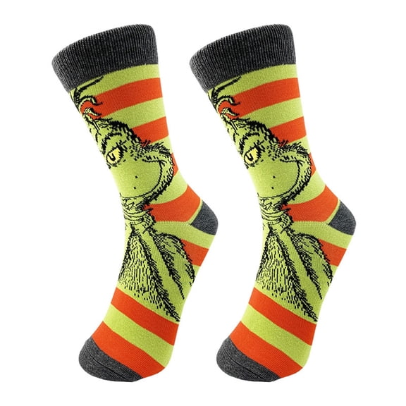 1‑Pair Crew Socks for women Personality-style Knitted Holiday Casual Socks Running Socks Multicolor