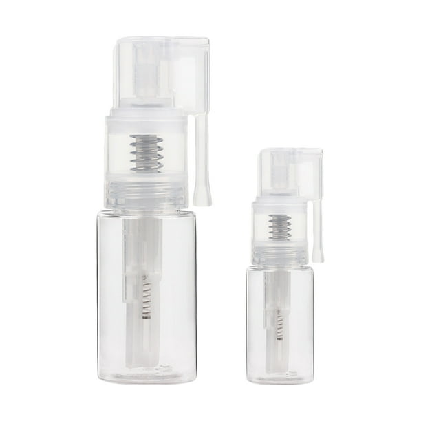 Botellas de pulverización de niebla, botella de pulverización de polvo transparente, pulverizadores de niebla fina, botellas de pulverización de viaje, 2 uds.