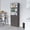 Black, variant on FM FURNITURE Sutton 2-Door Bookcase Multicolor Engineered Wood Black