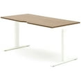 thumbnail image 4 of Allermuir Slide Electric Height-Adjustable Standing Desk, 29"H x 60"W x 30"D, Walnut/White, 4 of 5