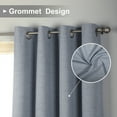 thumbnail image 2 of Lanco Blue Blackout Curtain 84 Inches Long , Set of 2 Panels , 52x84 Inch , Room Darkening Curtains for Living Room , Grommet Curtains, 2 of 5