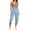 Light Blue, variant on Horkkom Capri Cargo Pants for Women Button Zip Elastic Waist Pants Outdoor Casual Hiking Pants with Pockets L