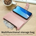 thumbnail image 4 of Allytechgroup Wallet Case for Apple iPhone 16 Pro Max, Multiple Cards Slots Zipper Pocket PU Leather with Stylish Pattern Hand Strap Flip Cover Phone Case for iPhone 16 Pro Max, Rosegold, 4 of 7