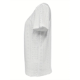 thumbnail image 4 of Fanxing Chemises à Manches Courtes pour Femmes Hauts d'Été à Illets Col Carré Tunique Plissée Décontractée Blouses Blanches,S, 4 of 6